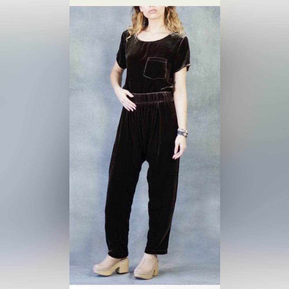 The Podolls mushroom velvet harem pants